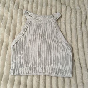 Aerie real good white halter bra top